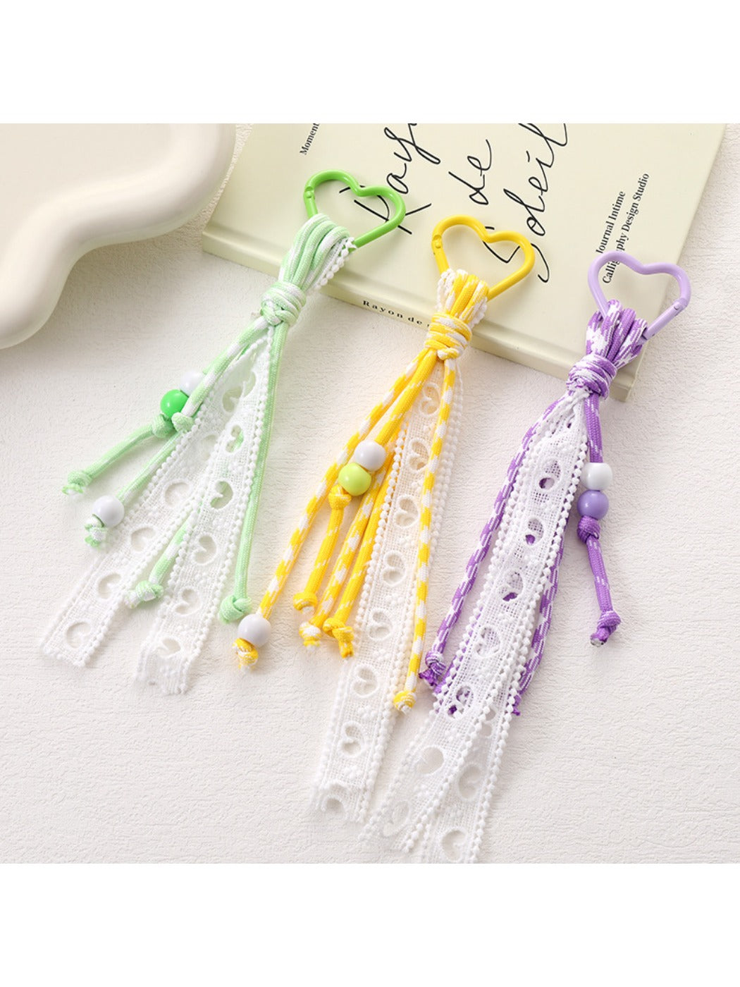 Keypus - Hollowed-Out Lace Charm Keychain
