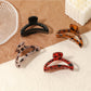 Beau - Leopard Print Openwork Half Circle Claw Clip