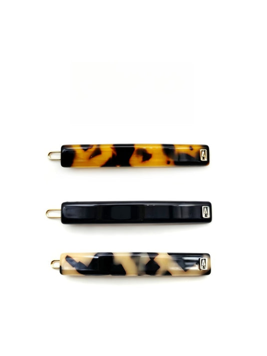 Beau - Geometric Acetate Straight Bar Hair Clip