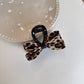 Beau - Edgy Leopard Print Bow Claw Clip