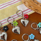 Keypus - Alloy Heart and Flower Bag Hanging Keychain