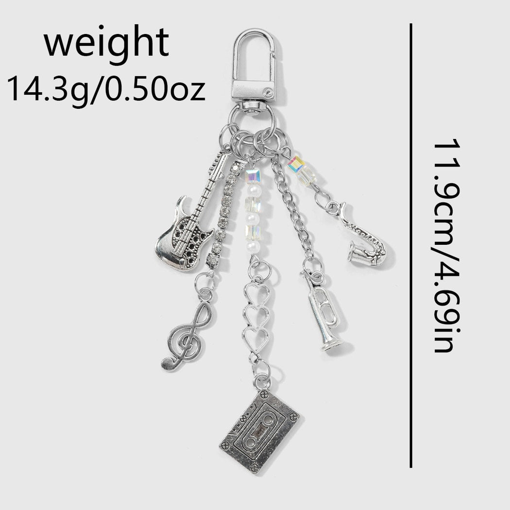 Keypus - Music Theme Guitar and Microphone Keychain