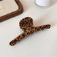 Beau - Vintage Leopard Print Minimalist Claw Clip