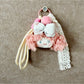 Keypus double ponytail fabric doll keychain displayed on a white background