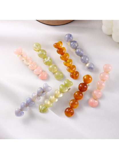 Beau - Beautiful Heart Circular Acetate Hair Clip