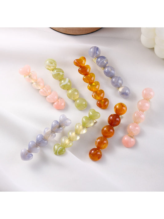 Beau - Beautiful Heart Circular Acetate Hair Clip