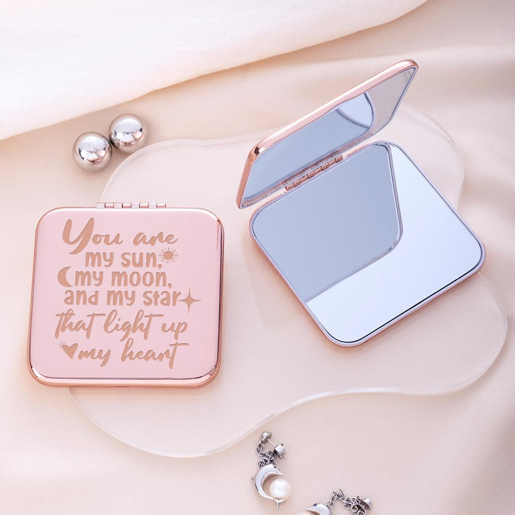 Mirroray - Portable Alloy Frame Flip Lid Makeup Mirror