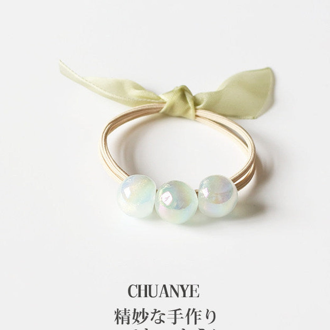 Iridescent Bead Hair Tie Collection variant image