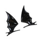 Black bat wing hair clip pair