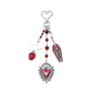 Keypus - Pink Halloween Heart and Coffin Design Keychain