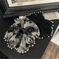 Gifty - Dark Colors Floral Patterned Scrunchie