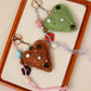Keypus - Retro Textured Heart Bag Charm Keychain