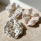 Gifty - Polka Dot Lace Trim Hair Scrunchie