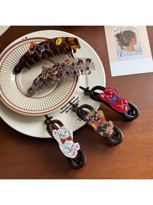 Beau - Cartoon Animal Twisted Plastic Banana Clip