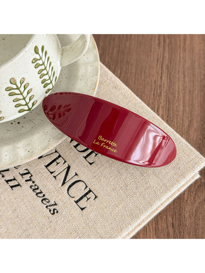 Beau - Modern Oval Acetate Alloy Hair Clip