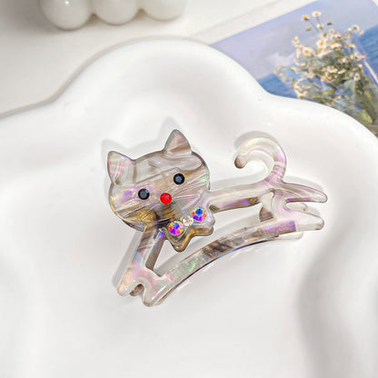 Beau - Openwork Cat Shape Decorative Claw Clip