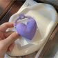 Gifty - Padded Heart Polyester Fabric Hair Tie