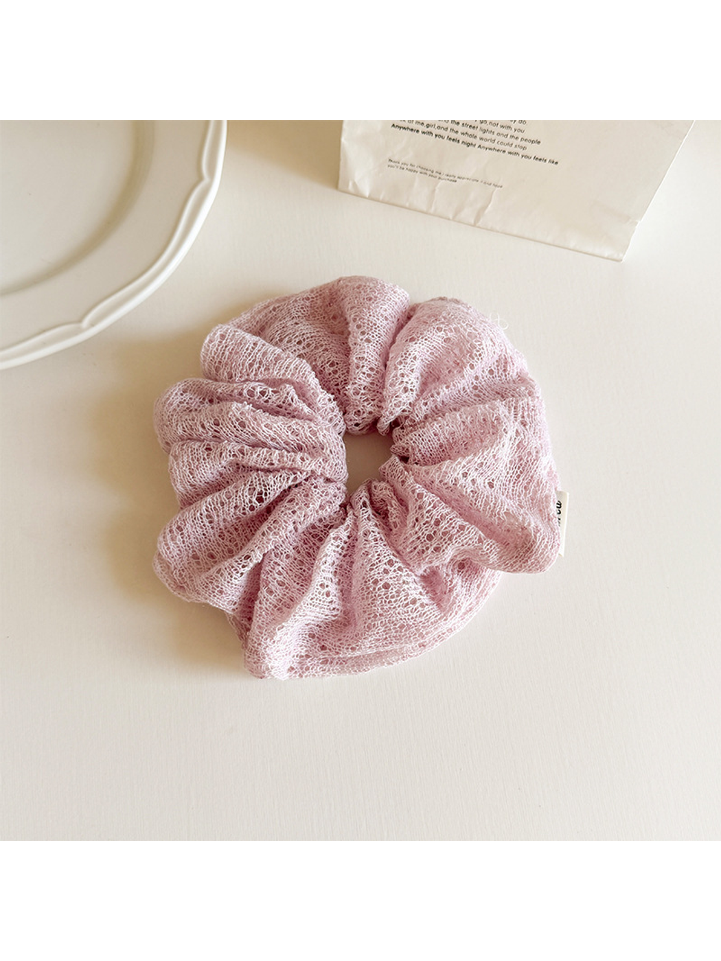 Gifty - Minimal Openwork Solid Color Scrunchie
