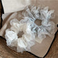 Gifty - Ruffled Openwork Lace Detail Scrunchie