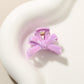 Beau - Glossy Plastic Bow Detail Side Hair Claw Clip