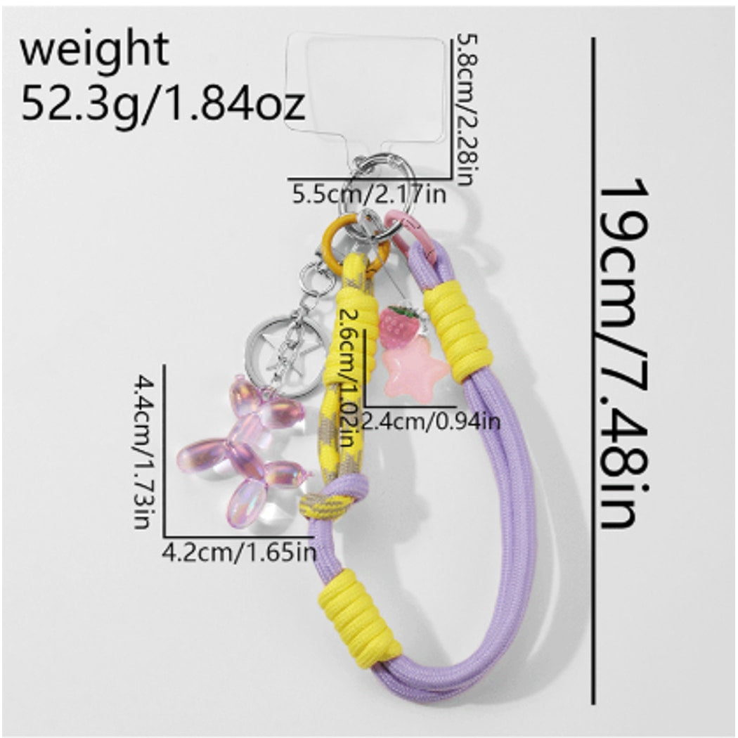 Keypus - Sweet Pom Pom and Dog Charm Keychain