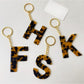 Keypus - Leopard Print Letter Keychain