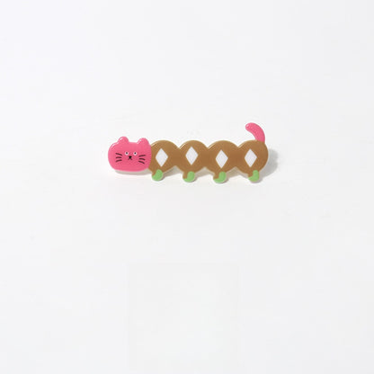 Beau - Cartoon Cat Pattern Acrylic Side Hair Clip