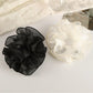 Gifty double layer ruffled scrunchie displayed on a white background showing texture