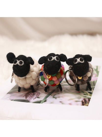 Keypus - Adorable Felt Sheep Keychain Plush Toy Cute
