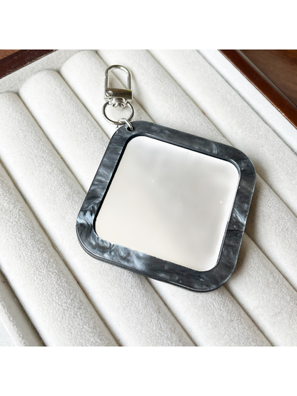 Keypus - Acrylic Square Mirror Bag Charm Keychain