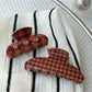 Beau - Brown Plaid Hair Claw Clip