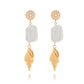 Earedge - Alloy Conch Statement Drop Earrings