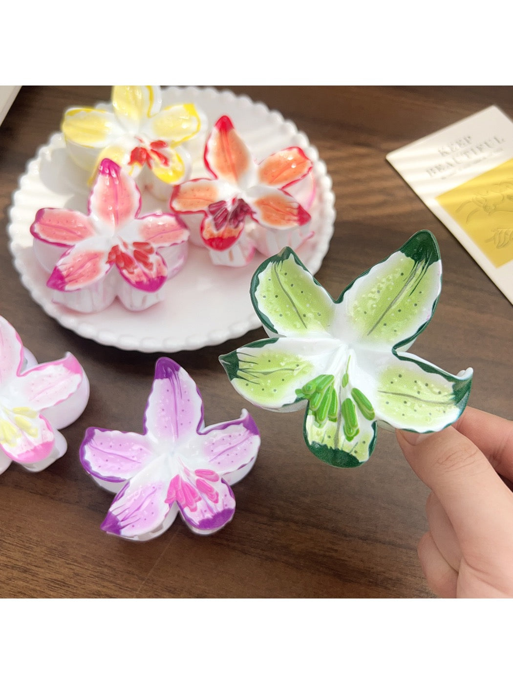 Beau - Colorful Egg Flower Hair Clip