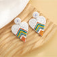 Earedge - Heart Shaped Floral Pendant Earrings