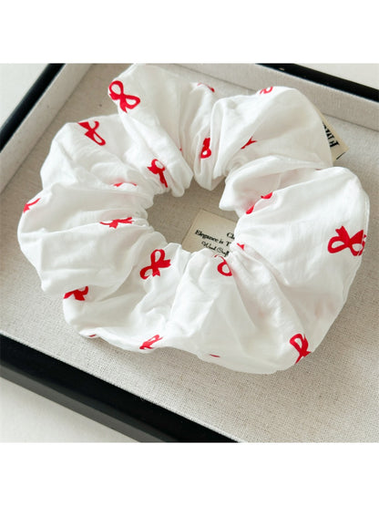 Gifty - Red Bow Hair Scrunchie