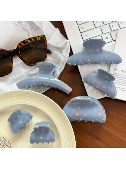 Beau - Star Pattern Glossy Acetate Claw Clip