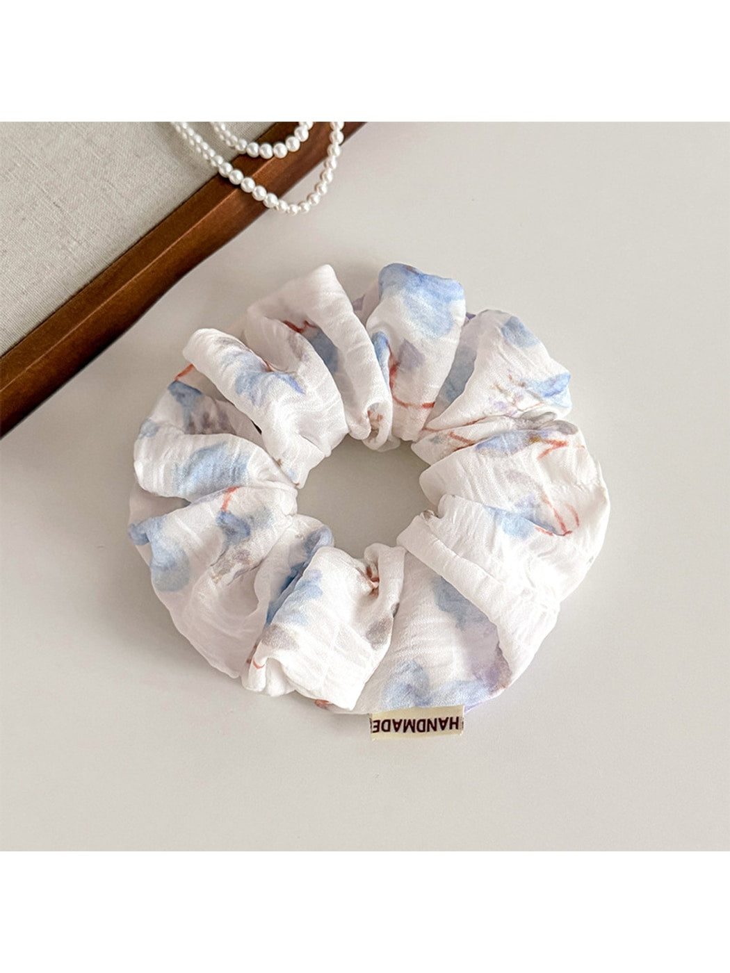 Gifty - Simple Printed Fabric Covered Elastic Scrunchie