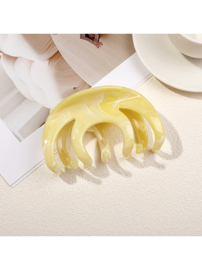 Beau - Glossy Marbled Pattern Hair Claw Clip