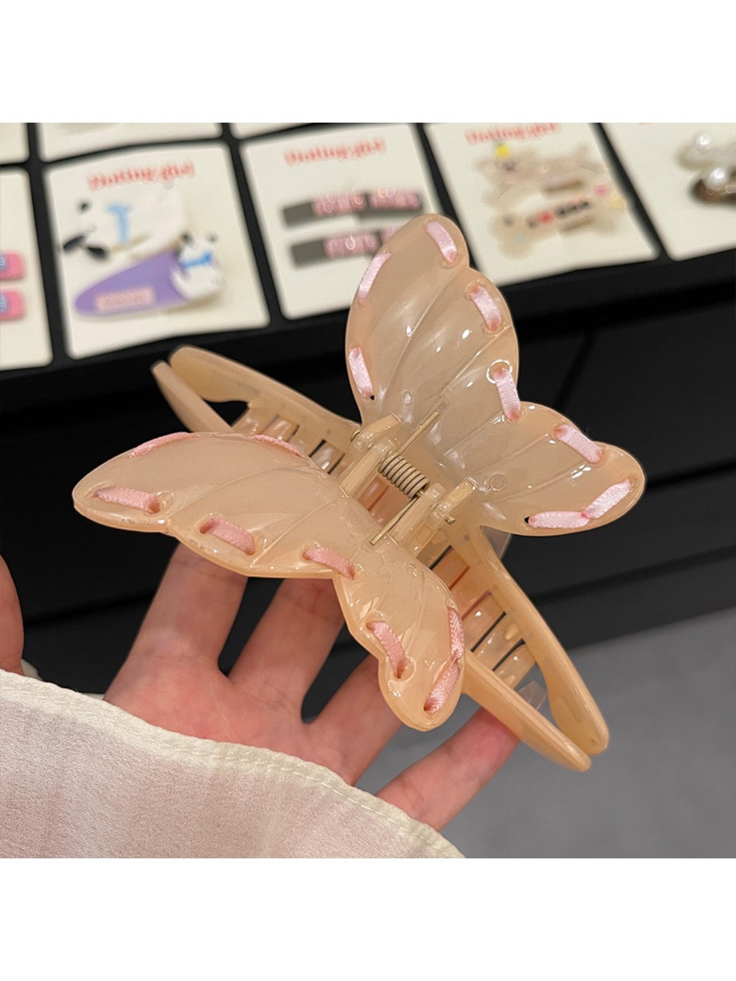 Beau - Sweet Ballet Ribbon Bow Claw Clip