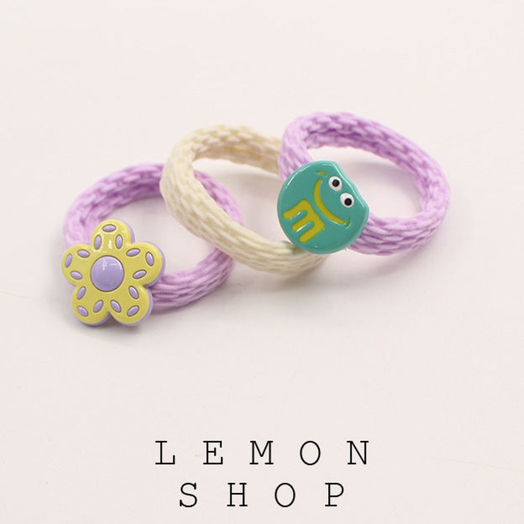3-Piece Bead Hair Tie Set variant image