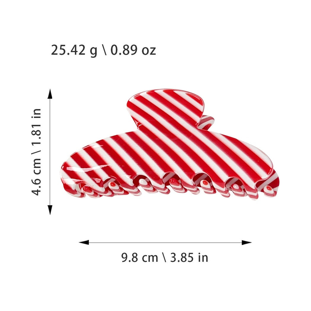 Striped hair claw clip dimensions