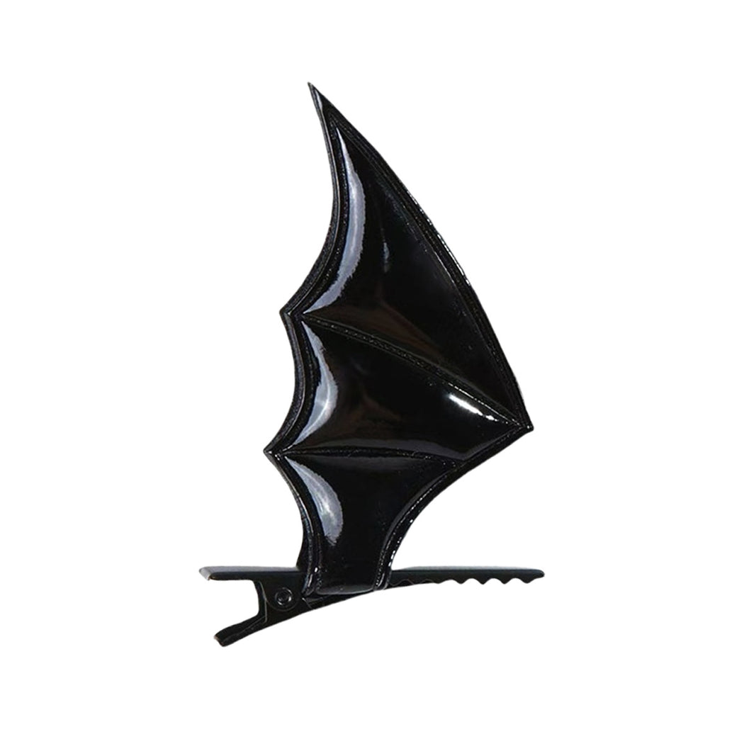 Black bat wing single hair clip