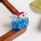 Blue winged bird hair claw clip