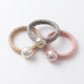 Gifty - Bow Faux Bead Polyester Hair Tie