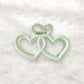 Beau - Double Heart Cutout Plastic Hair Claw Clip