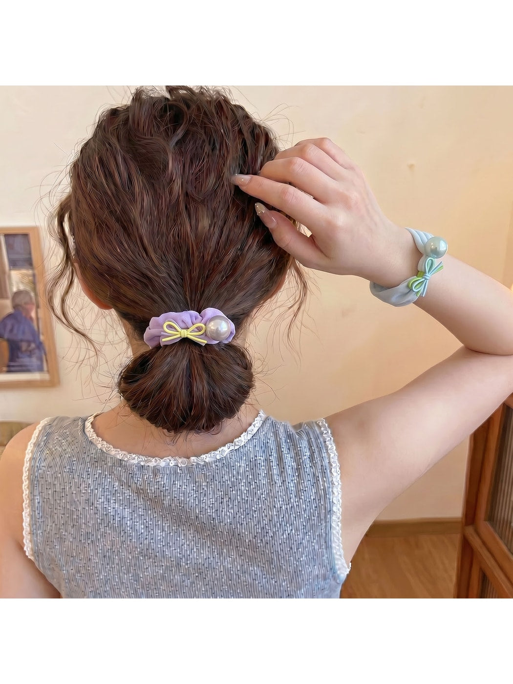 Gifty - Sweet Style Double Bow Decorative Scrunchie