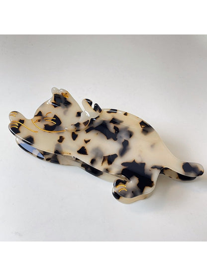Beau - Jumping Cat Shaped Acetate Hair Clip