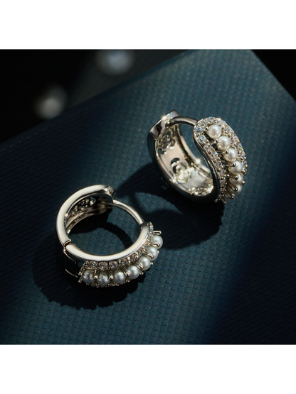 Earedge - Commuter Geometric Ring Accent Earrings