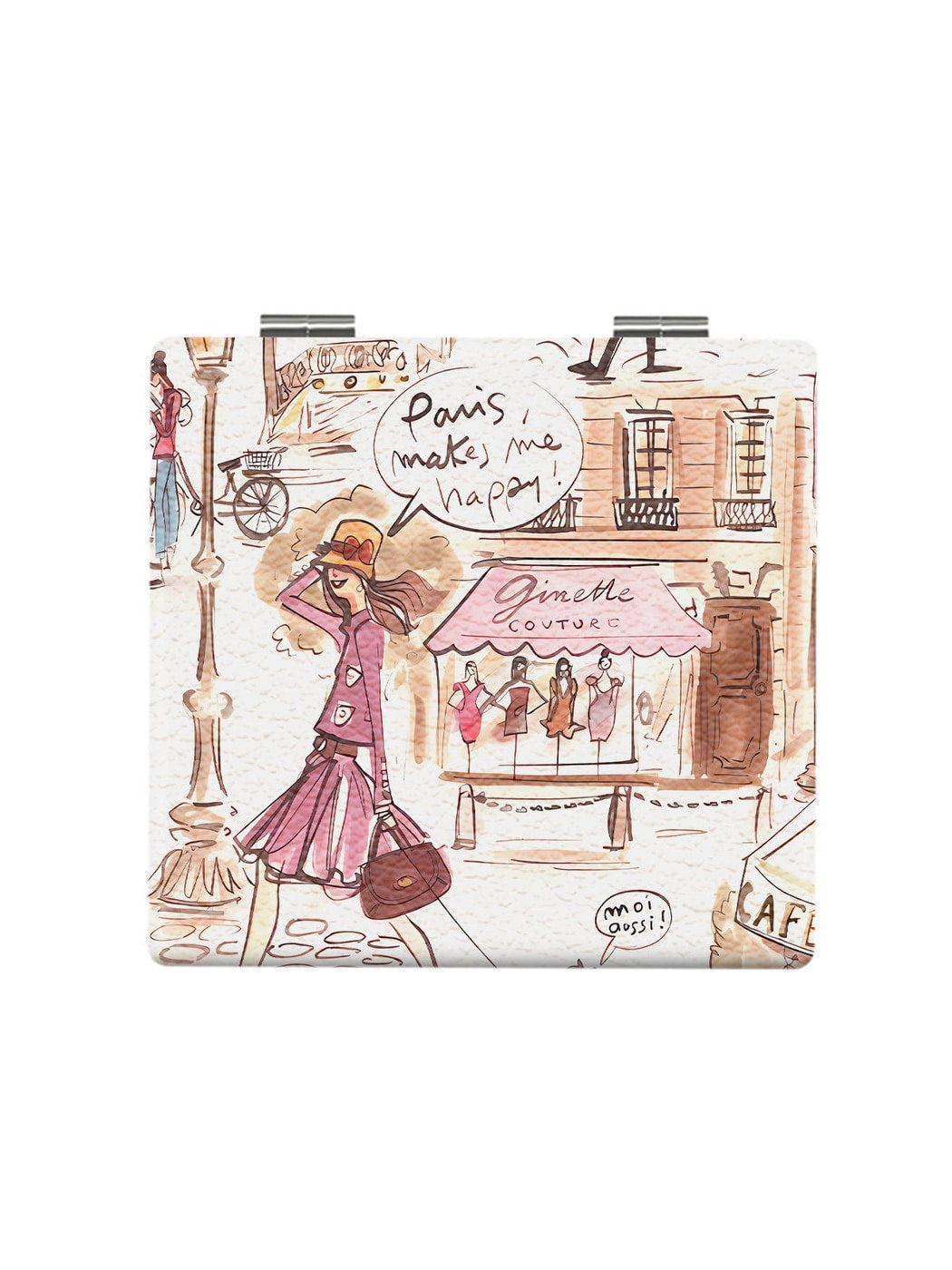 Mirroray - Cartoon Style Travel Theme Makeup Mirror
