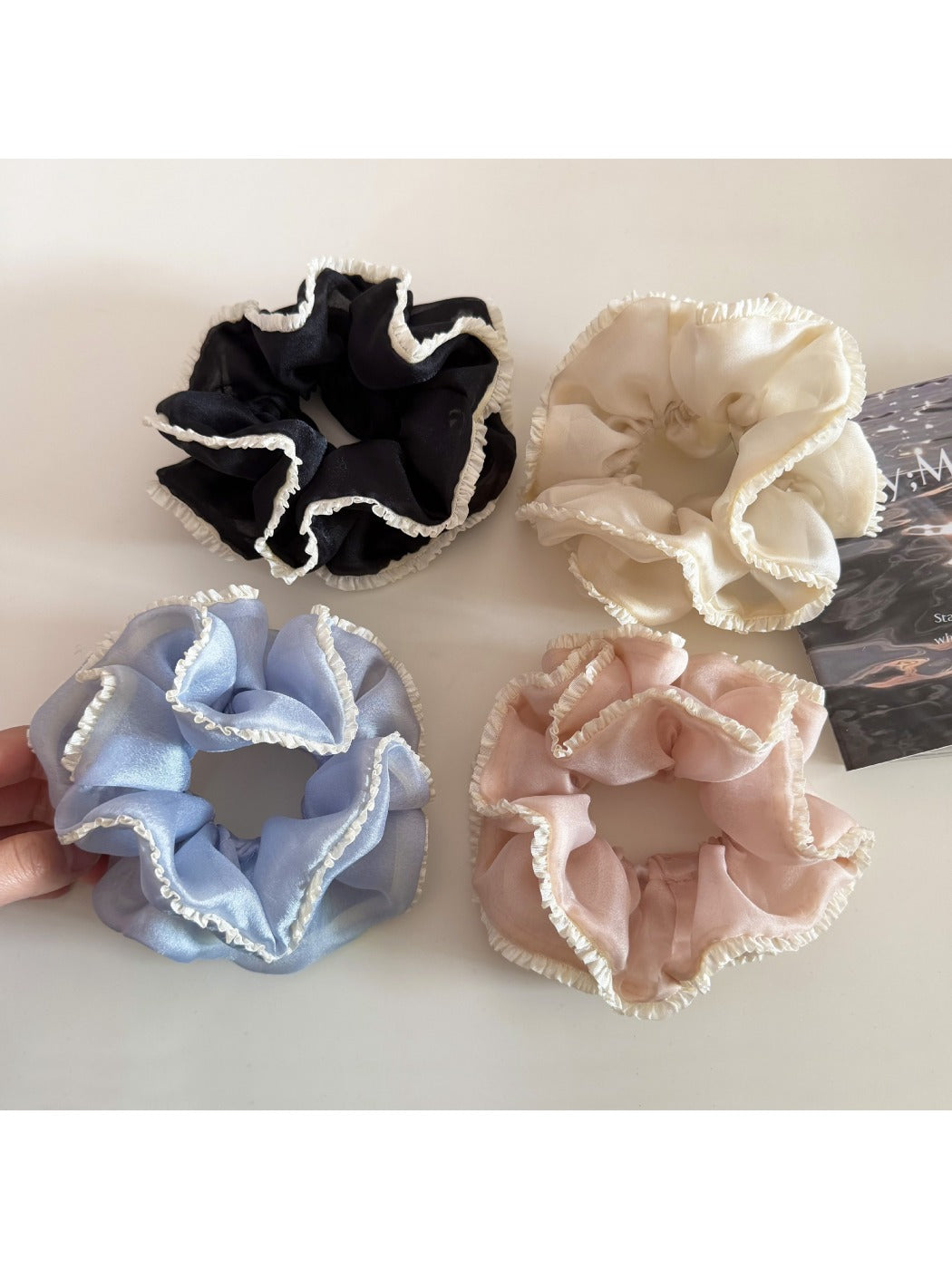 Gifty - Elegant Double Layer Ruched Scrunchie